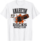 Anaheim Ducks Hockey Puck Burst Officially Licensed T-Shirt - T-Shirt | White
