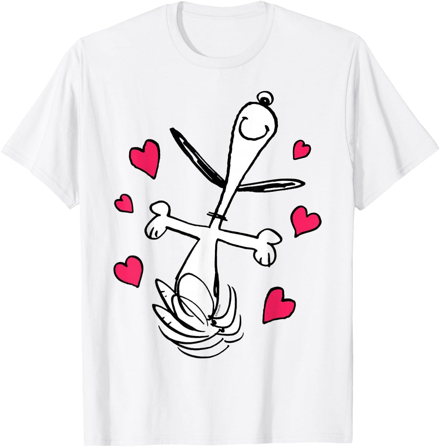 Peanuts Snoopy Tanzende Herzen T-Shirt - T-Shirt | White