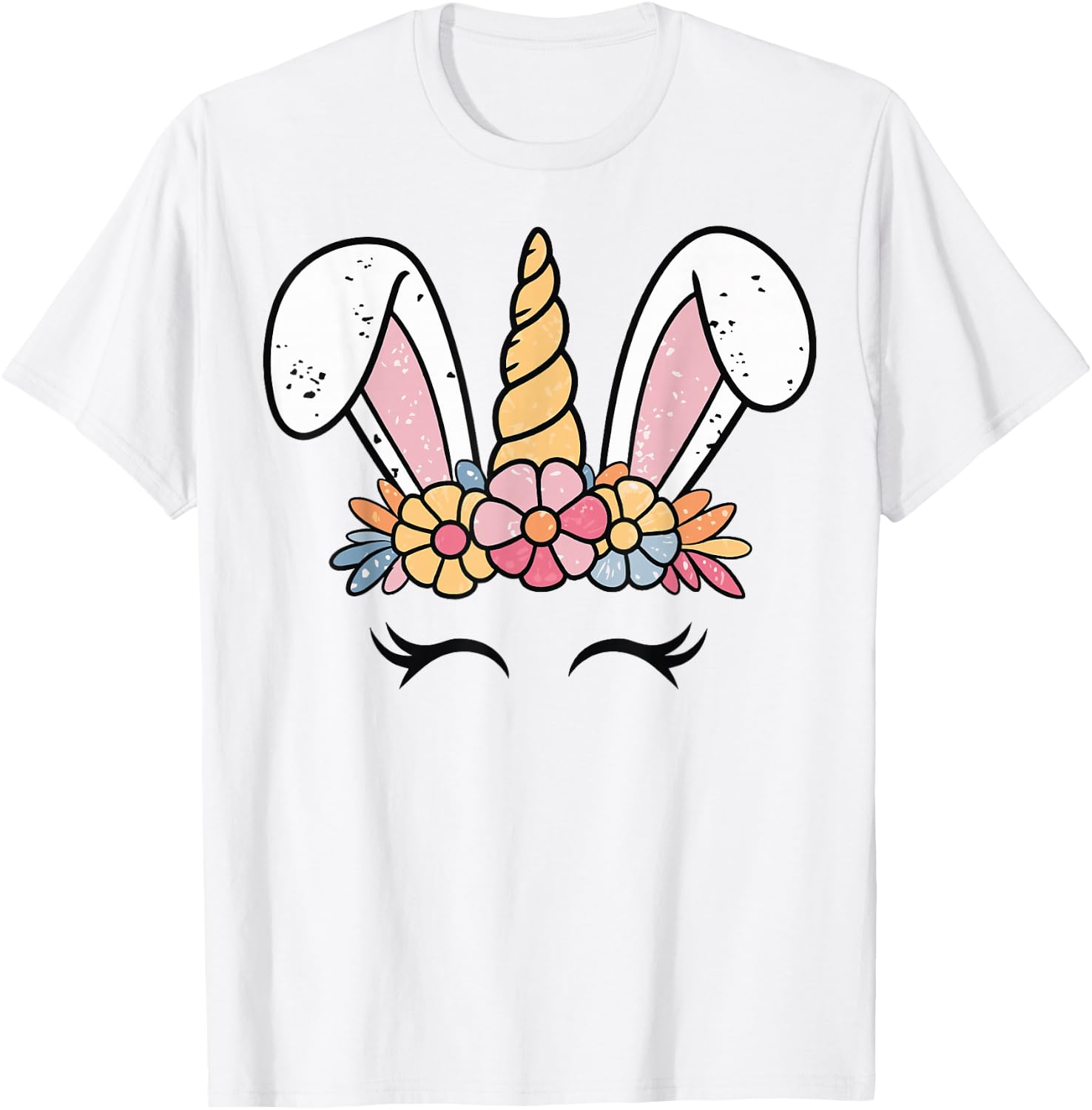 Unicorn Easter Head T-Shirt - T-Shirt | White