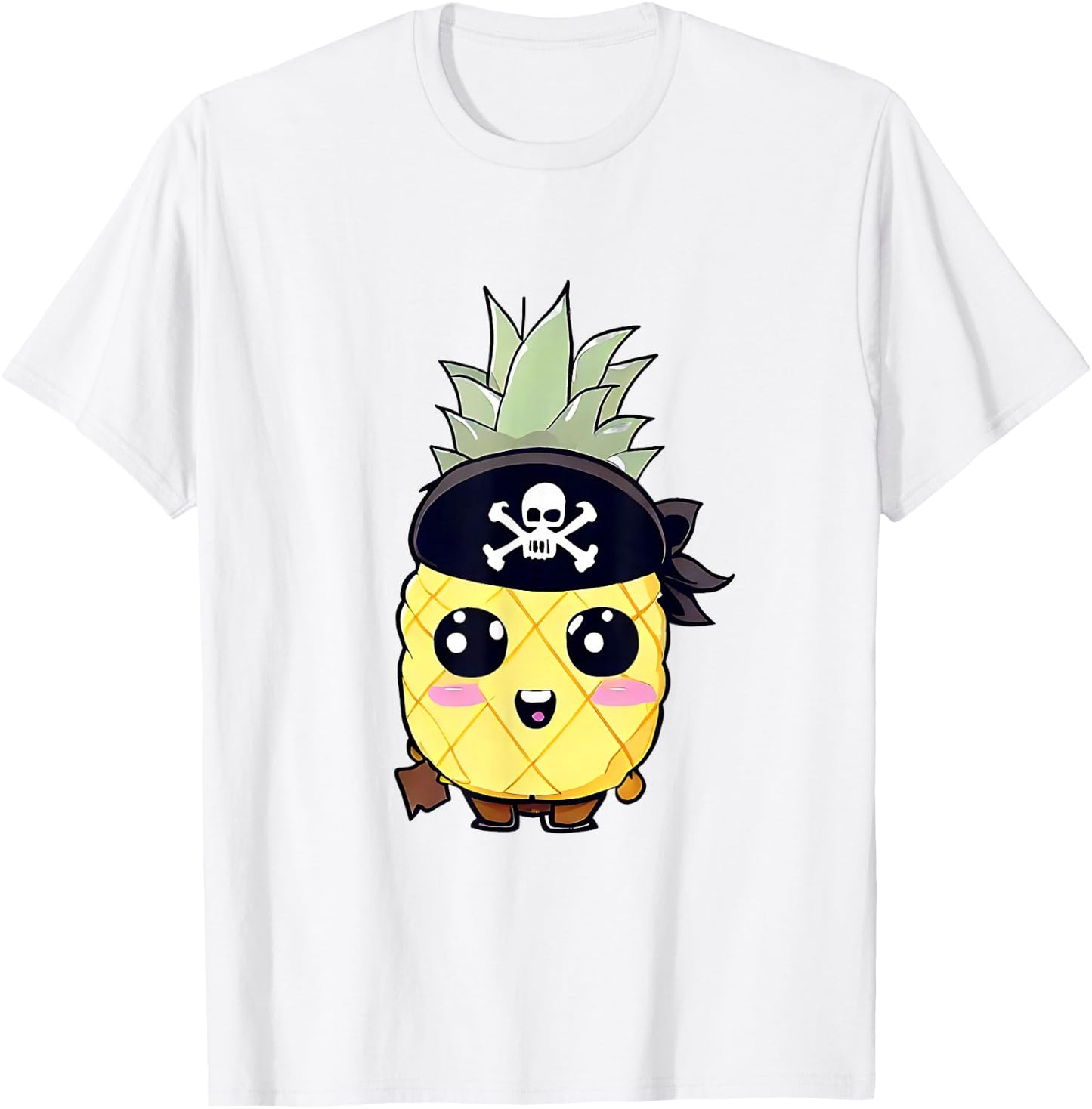 Pirate Pineapple T-Shirt - T-Shirt | White
