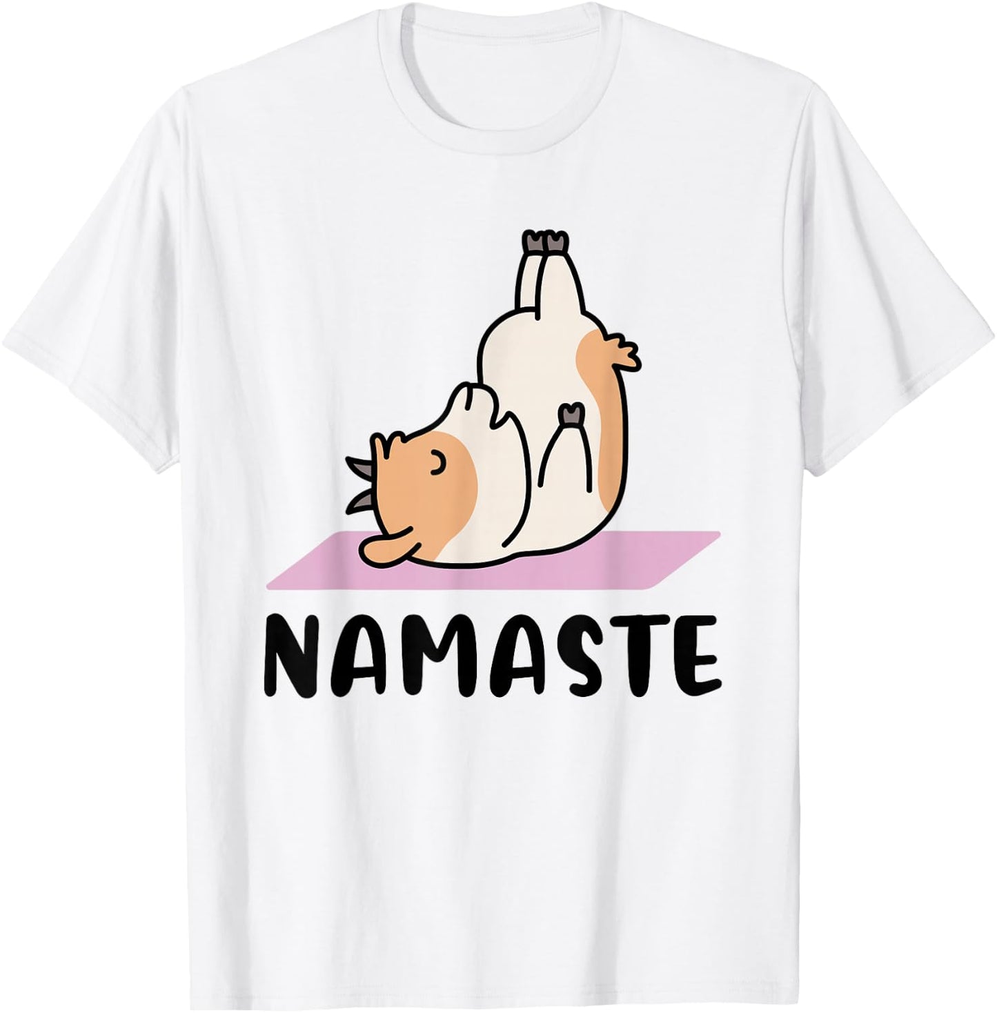 Namaste - Cute Goat Yoga T-Shirt - T-Shirt | White