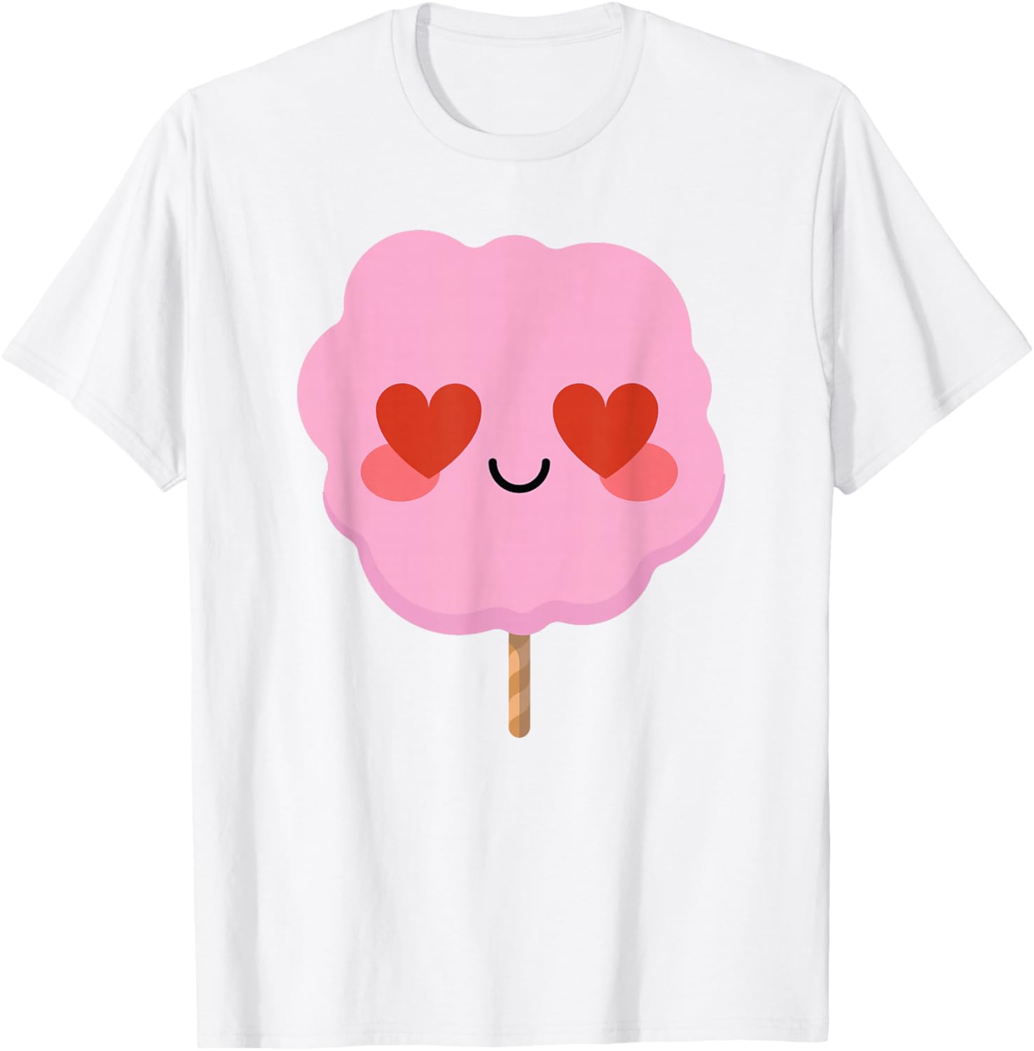 Cotton Candy Heart Eye Shirt T-Shirt - T-Shirt | White
