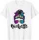 Bichette nickname messy bun leopard gift girl woman couple , white, S T-Shirt - T-Shirt | White