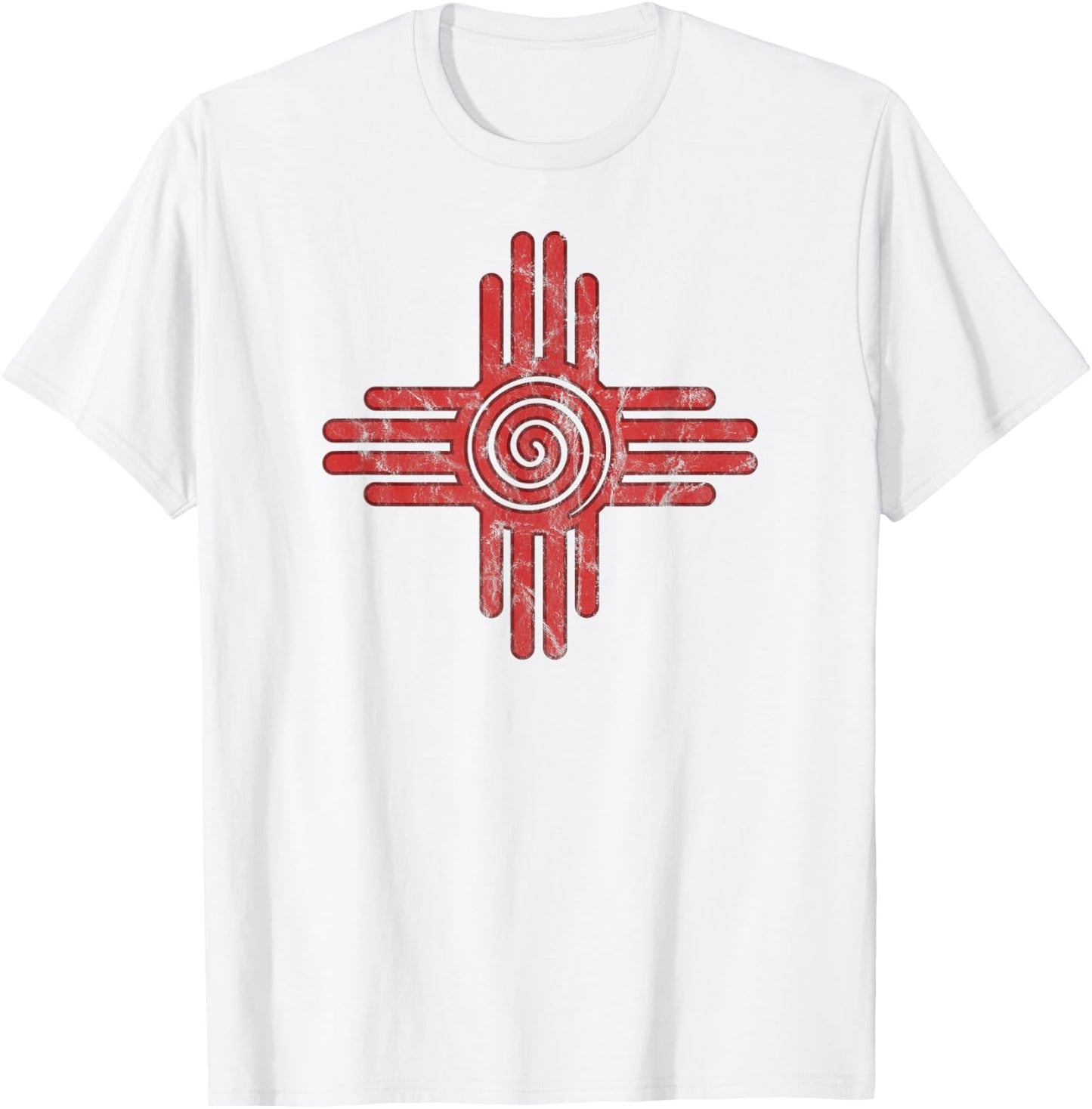 Zia Sun, Zia Pueblo, New Mexico, Native Americans, Symbol T-Shirt - T-Shirt | White