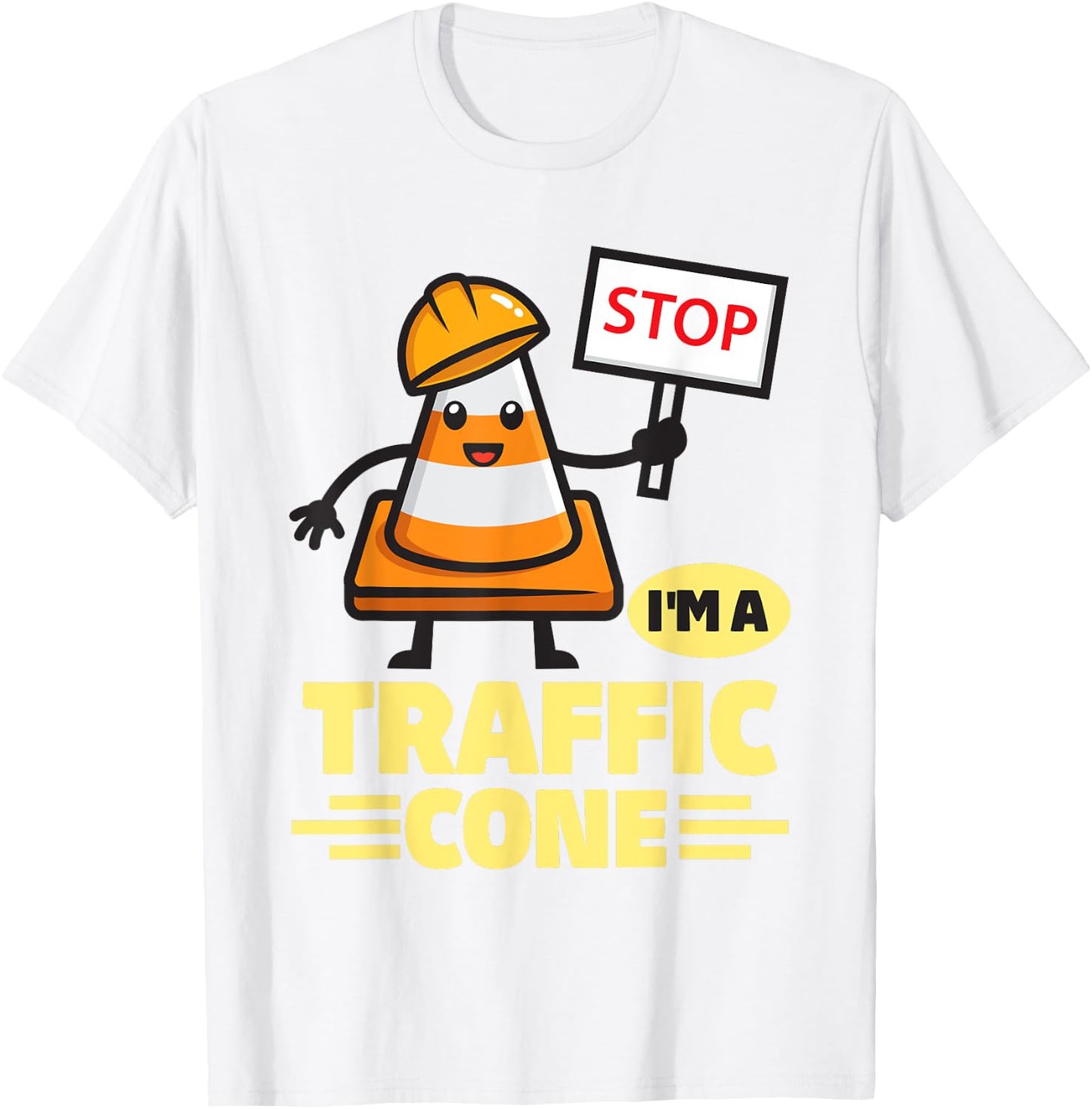 I'm A Traffic Cone Halloween Costume T-Shirt - T-Shirt | White