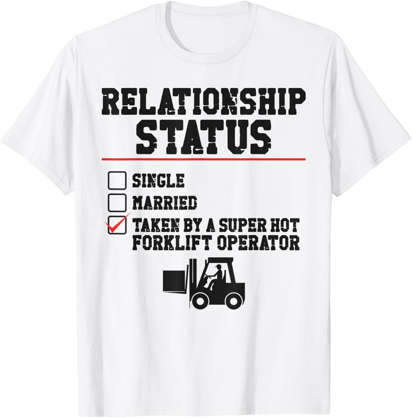 Certified Forklift Truck Operator Girlfriend Vintage T-Shirt - T-Shirt | White