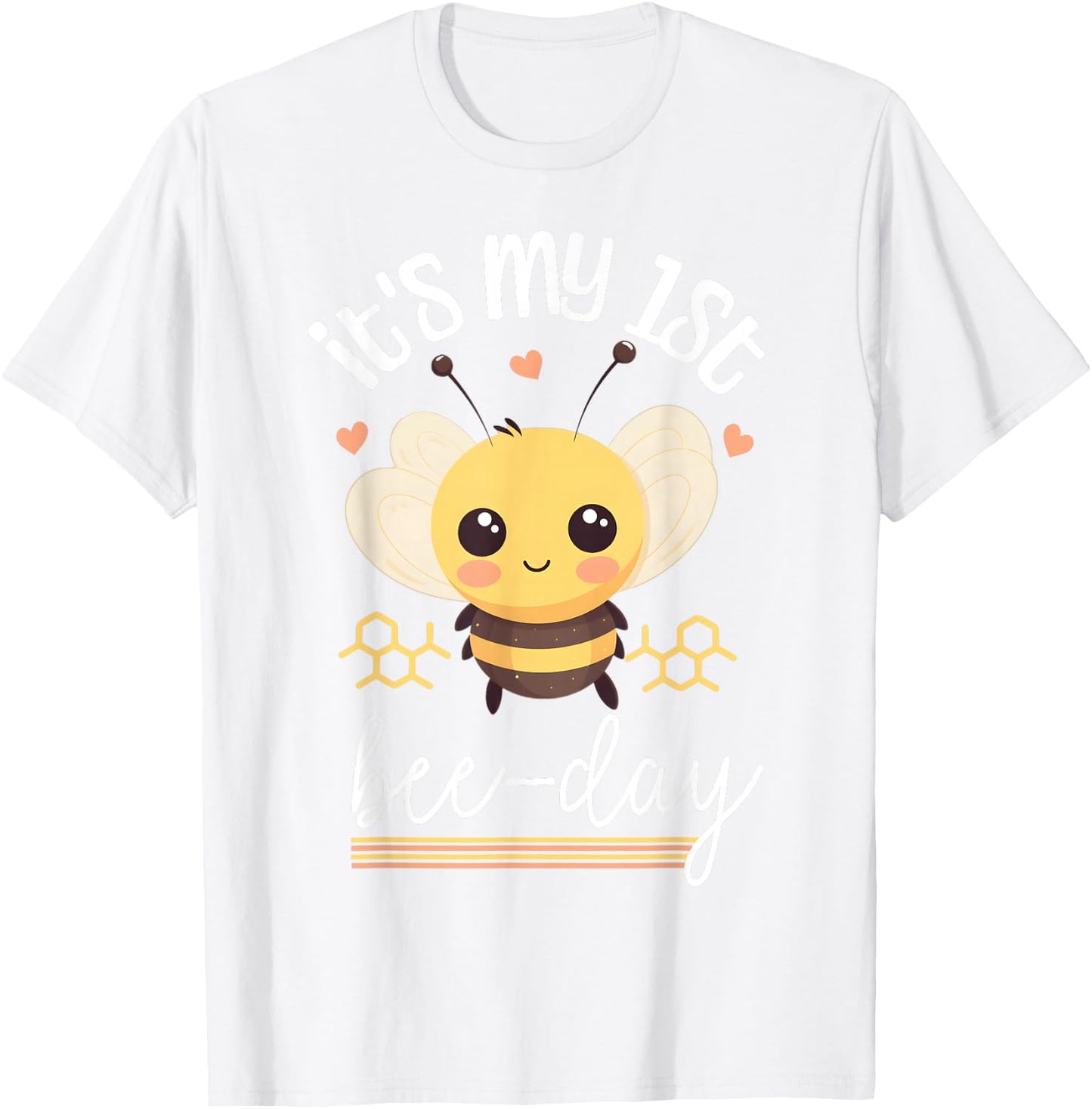 1. Geburtstag Biene, 1. Bienentag, erste Geburtstagsparty Mädchen T-Shirt - T-Shirt | White