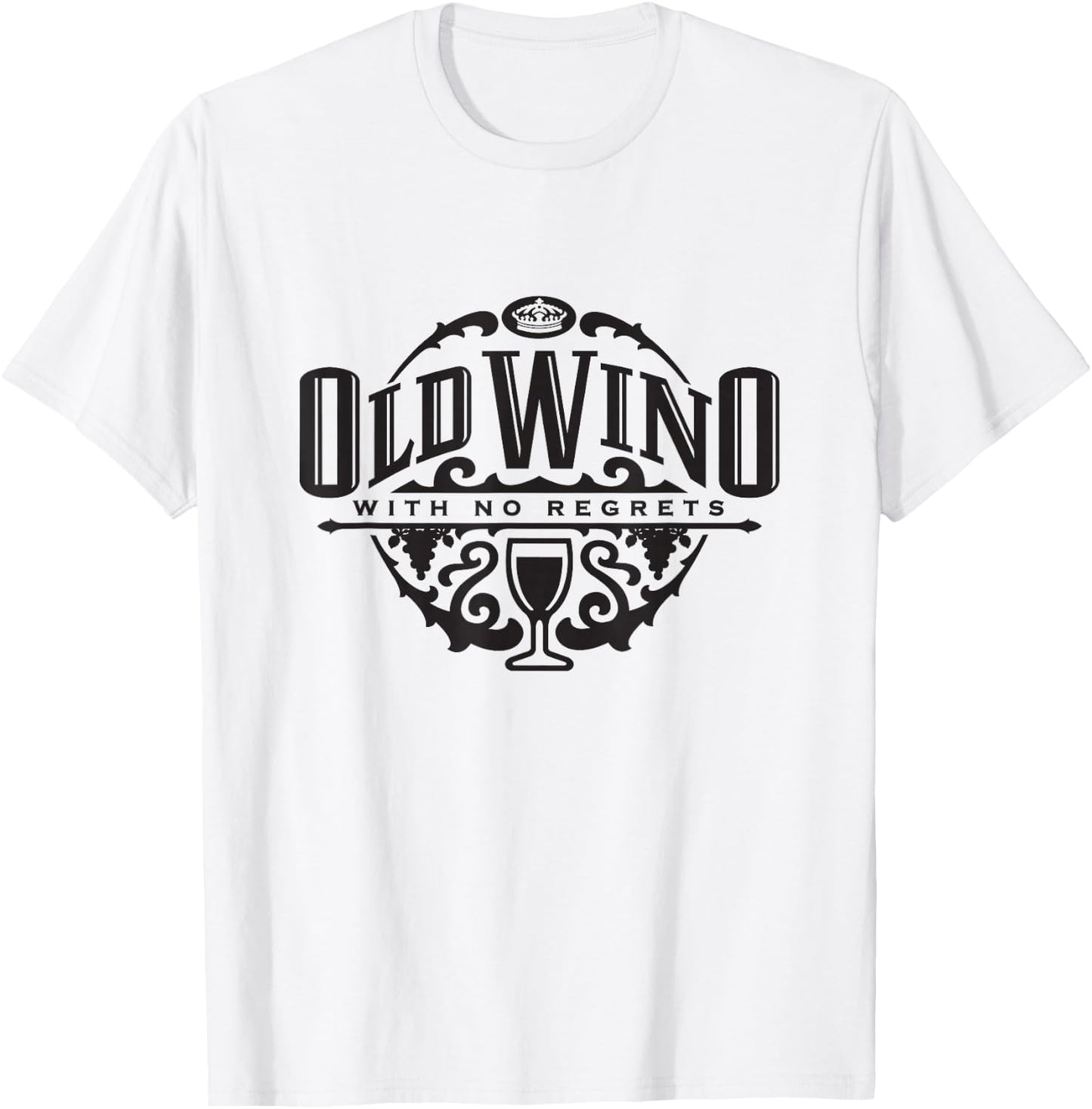 Wine Humor Drinking - Old Wino No Regrets T Shirt T-Shirt - T-Shirt | White