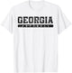 Georgia Softball Black Vintage Text T-Shirt - T-Shirt | White