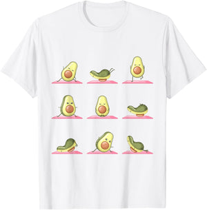 Avocado Yoga Pose Spruch Geschenk Gym Workout Niedlich Gym E T-Shirt - T-Shirt | White