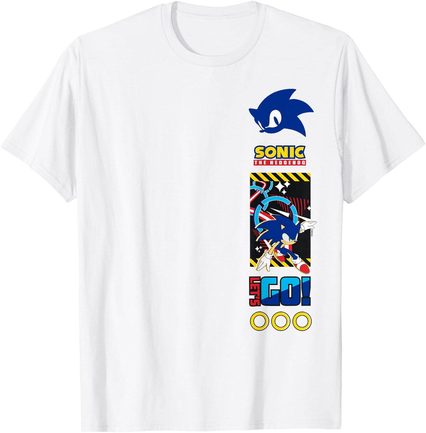 Sonic The Hedgehog Let's Go! Epic Run Heroic Panel T-Shirt - T-Shirt | White