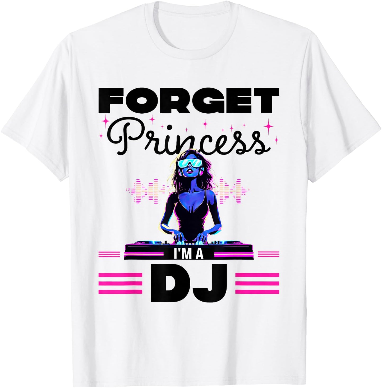 Oublie La Princesse Humour DJ Women's Rave , grey, S T-Shirt - T-Shirt | White