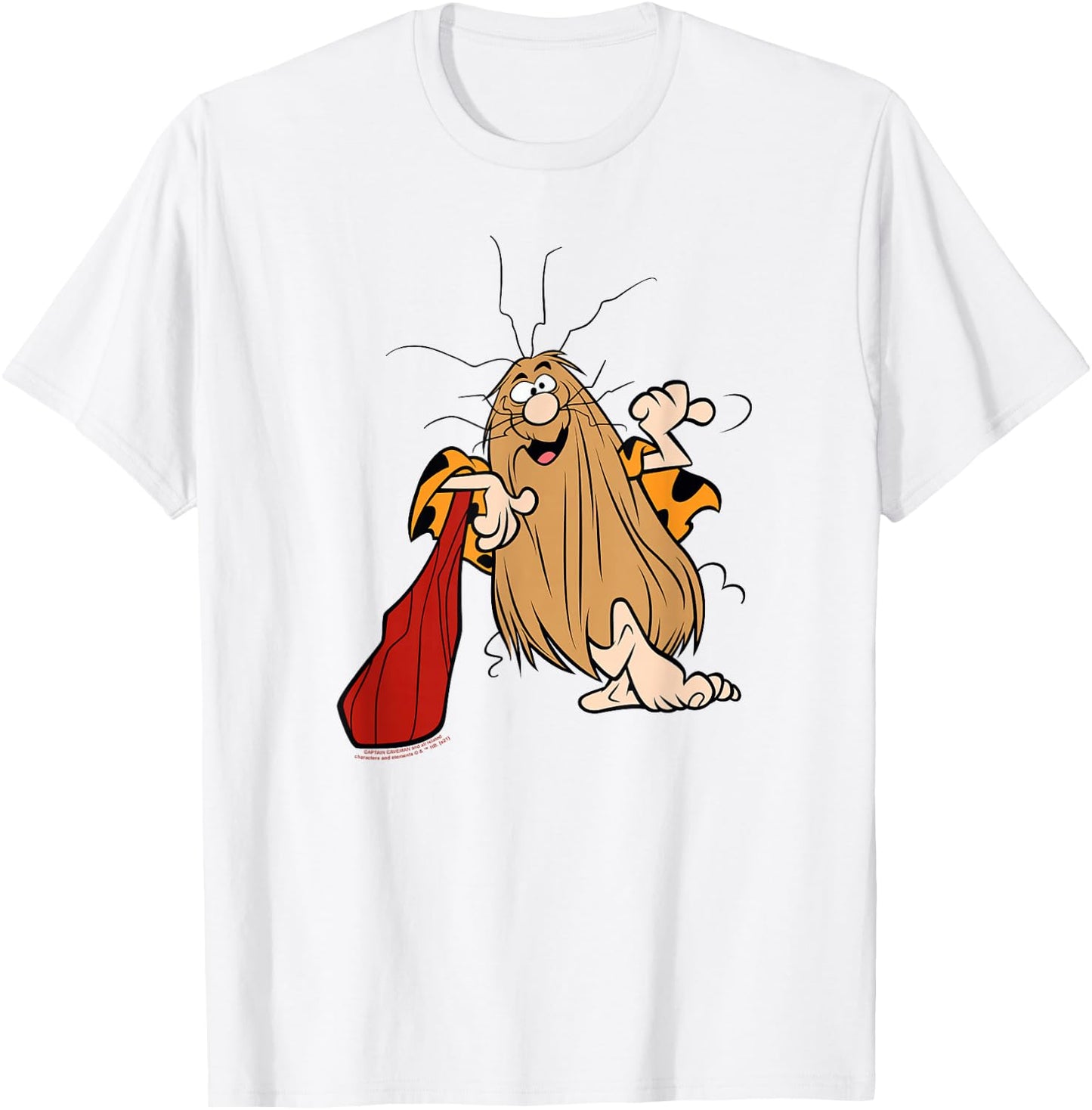 Captain Caveman Just Chilling T-Shirt - T-Shirt | White
