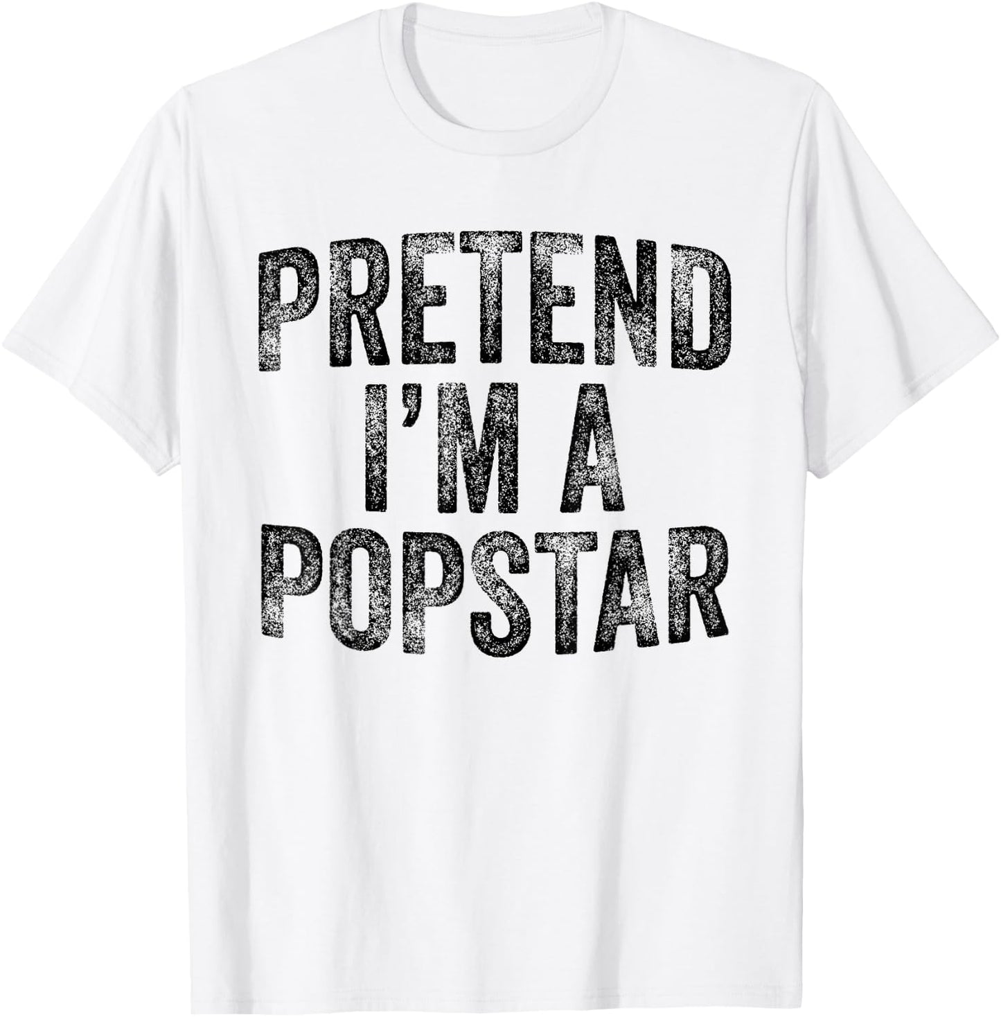 Pretend I'm A Popstar Family Lazy Halloween Party Costume T-Shirt - T-Shirt | White