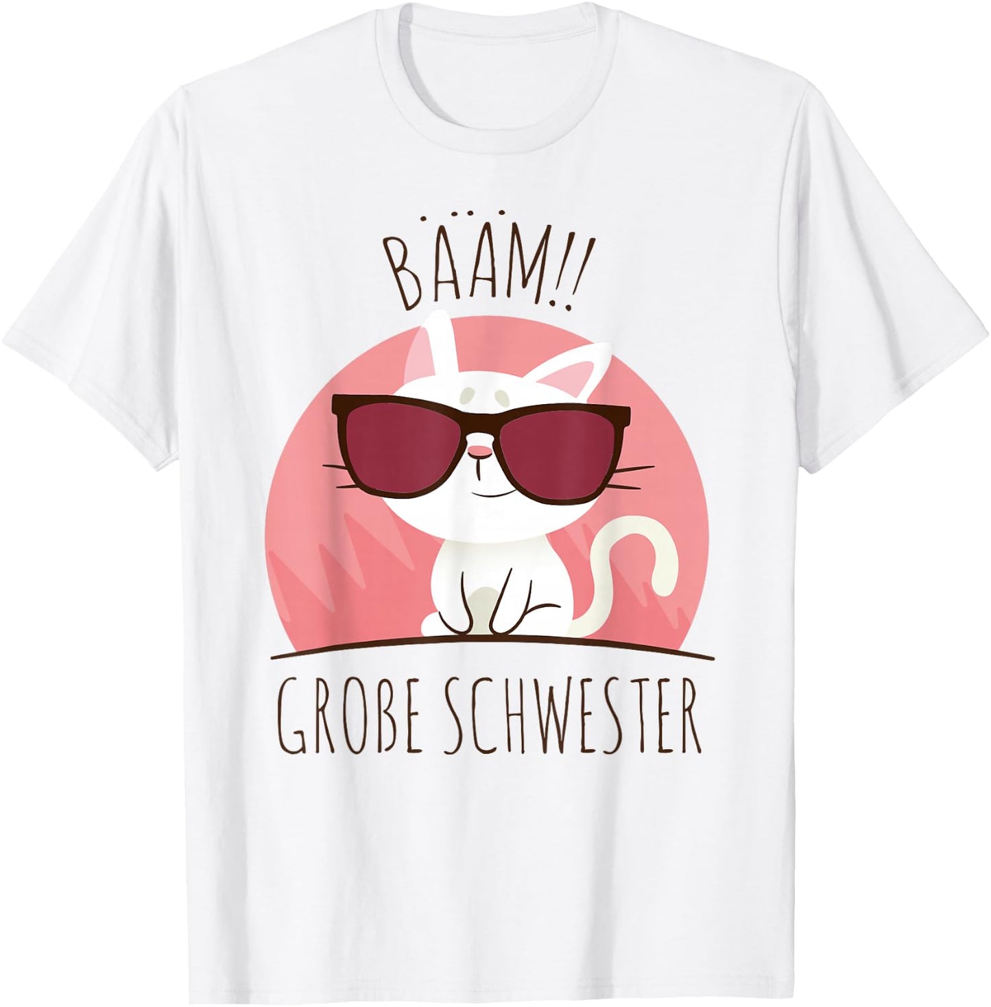 Big Sister 2022 Cool Cute Cat T-Shirt - T-Shirt | White