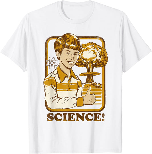 Science Sarcastic Retro Vintage Funny Adult Humor T-Shirt - T-Shirt | White