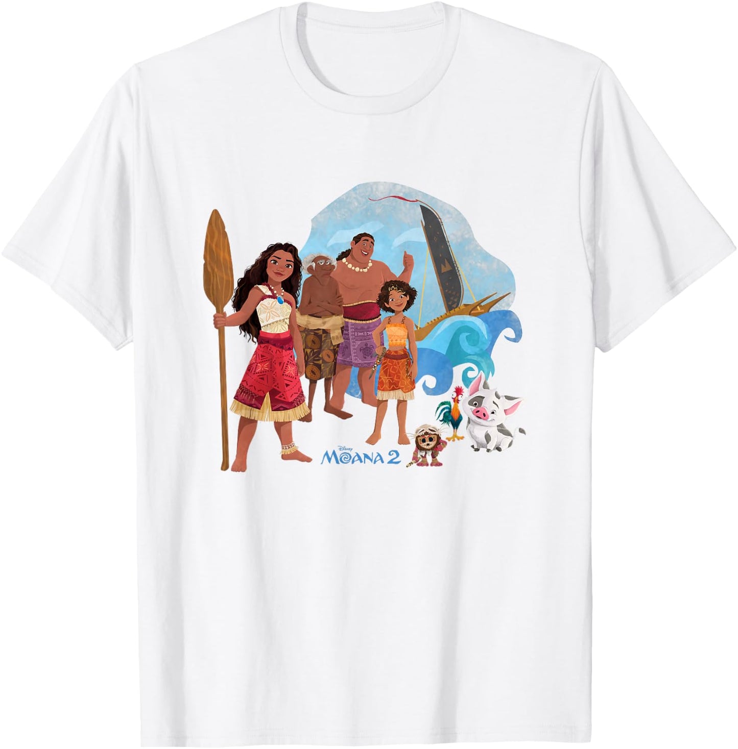 Disney Moana 2 Oceania Wayfinder Group Shot T-Shirt - T-Shirt | White