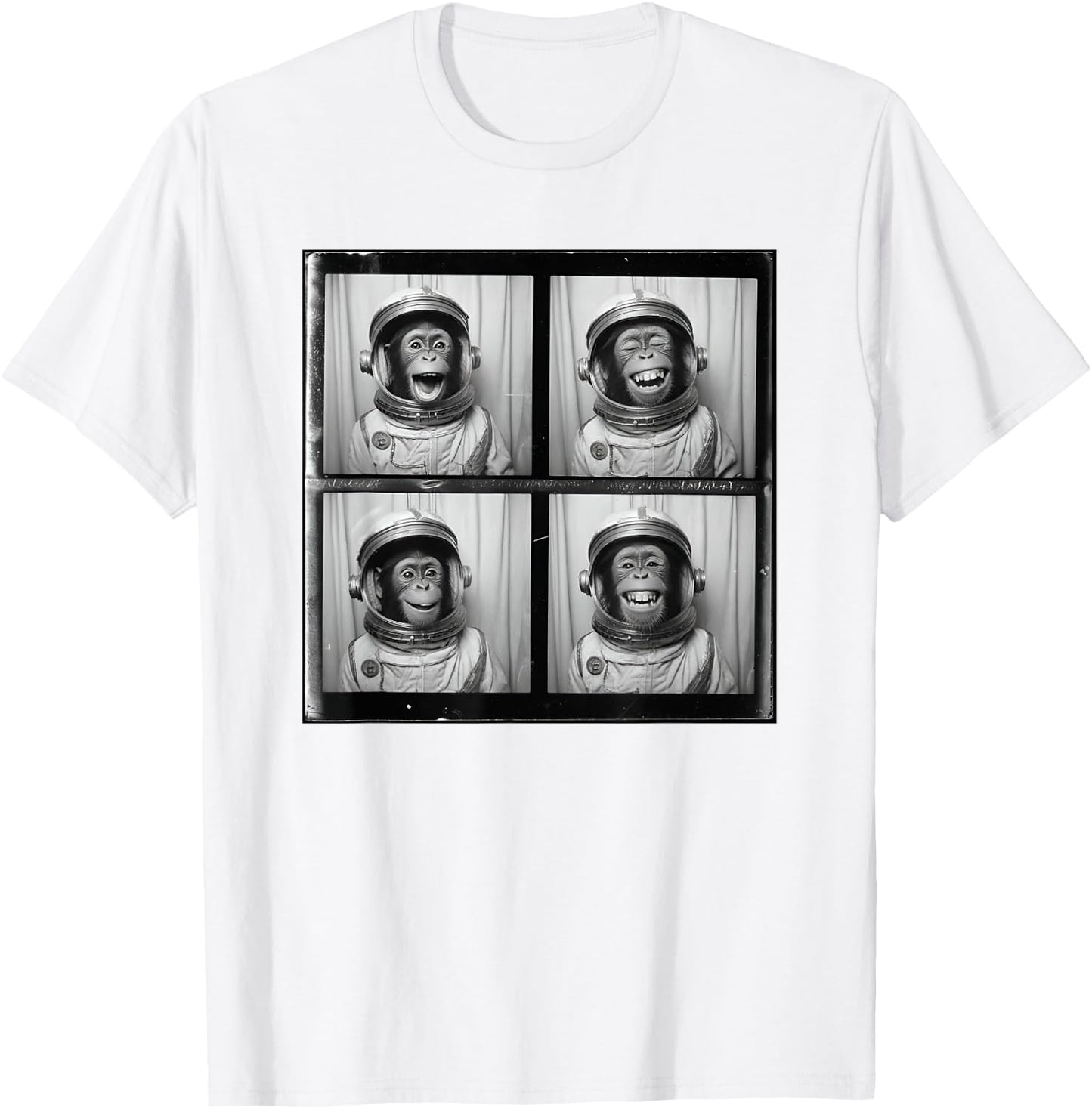 Monkey Chimp Astronaut Spacesuit T-Shirt - T-Shirt | White