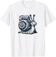 "Snail Mail" Whimsical Postman Snail T-Shirt - T-Shirt | White