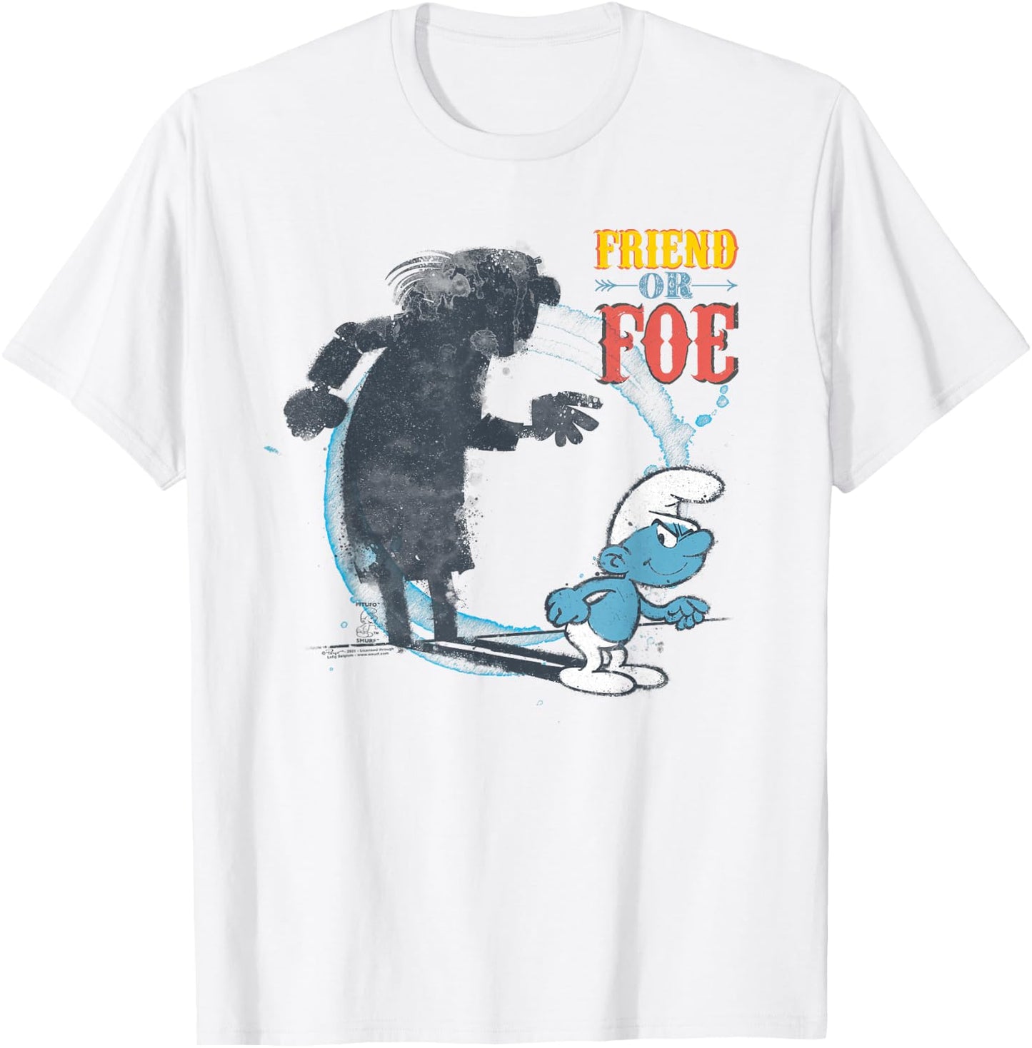 The Smurfs Gargamel Shadow Friend or Foe T-Shirt - T-Shirt | White