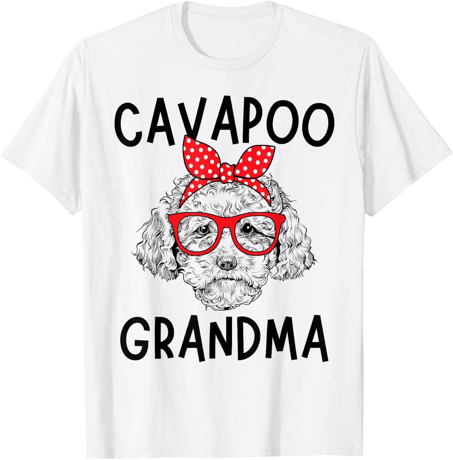 Cavapoo Grandma Cavadoodle Dog Nana Mother's Day Men Women Kids T-Shirt - T-Shirt | White