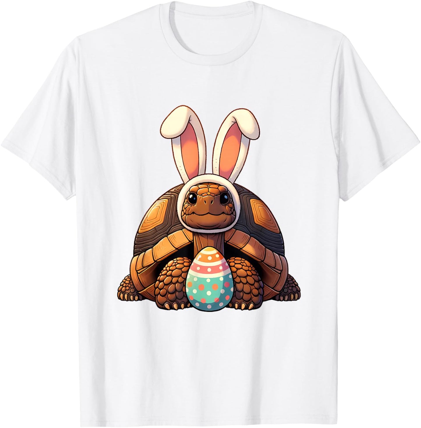 Happy Easter Tortoise Lovers Egg Eggs Bunny Rabbit Funny T-Shirt - T-Shirt | White