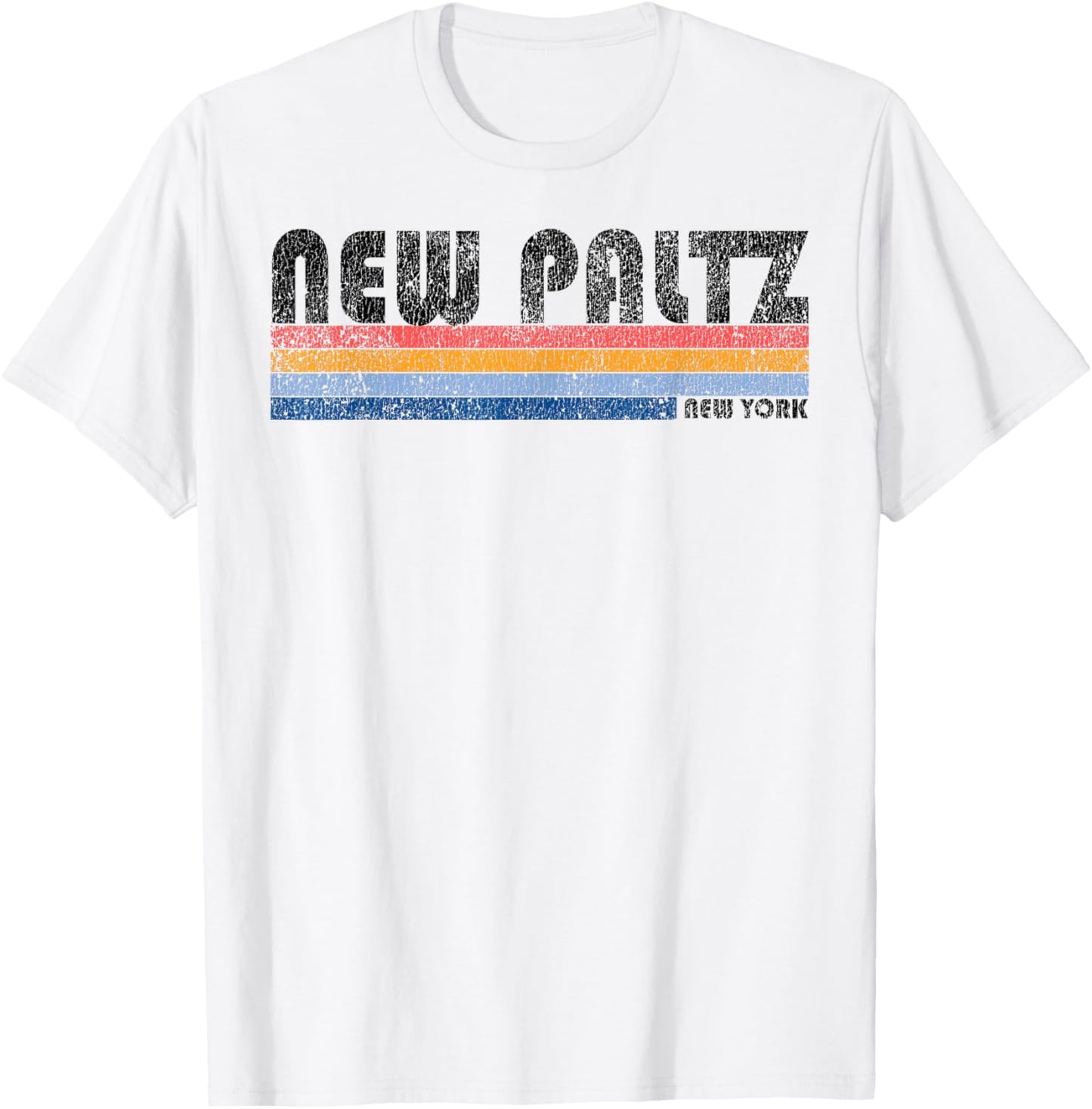 Vintage 1980s Style New Paltz New York T-Shirt - T-Shirt | White