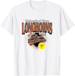 2026 Women's College World Series - Texas Longhorns Softball T-Shirt - T-Shirt | White