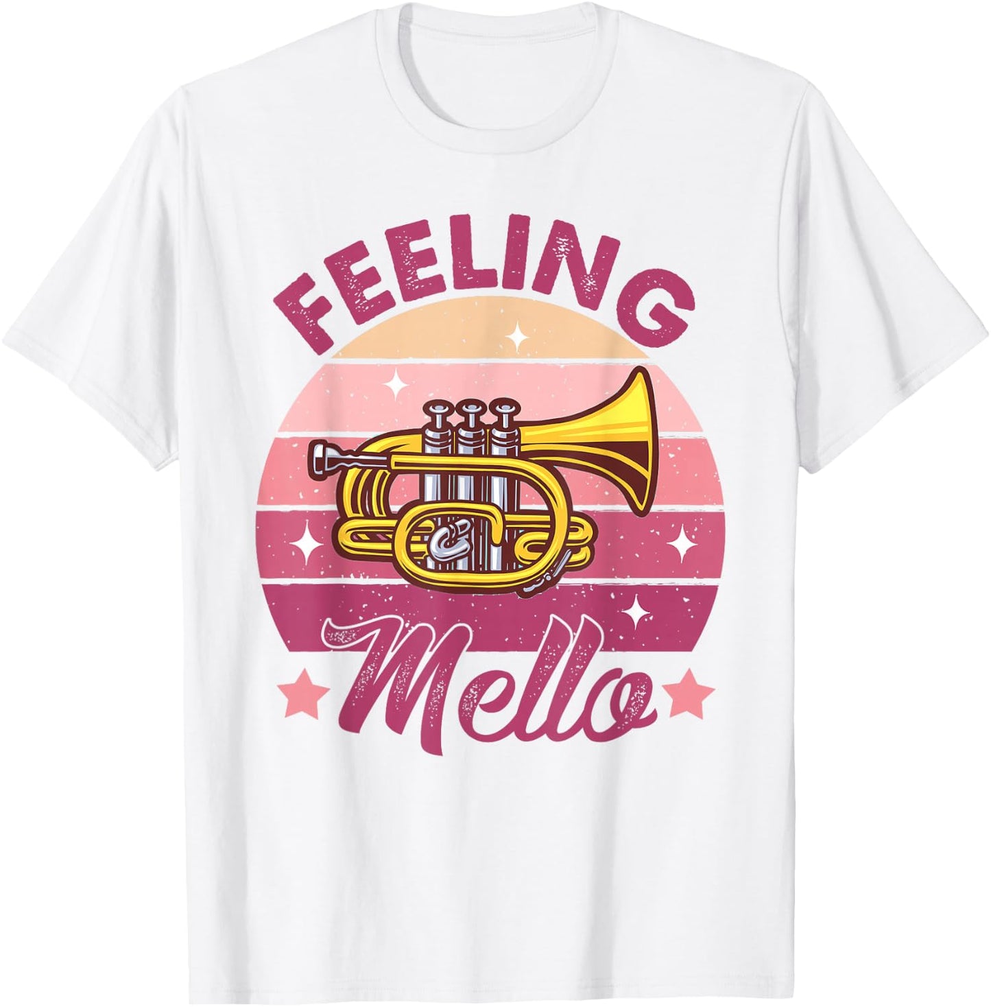 Mellophone Player Musician Marching Band Retro Feeling Mello T-Shirt - T-Shirt | White