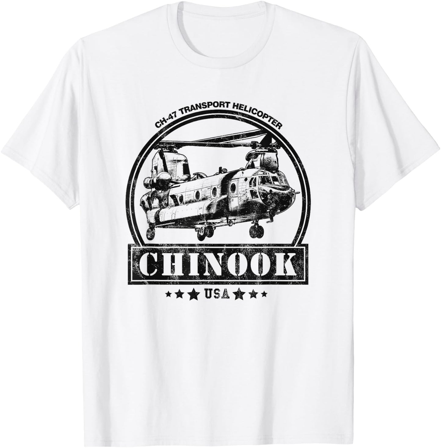 CH-47 Chinook Helicopter T-Shirt - T-Shirt | White