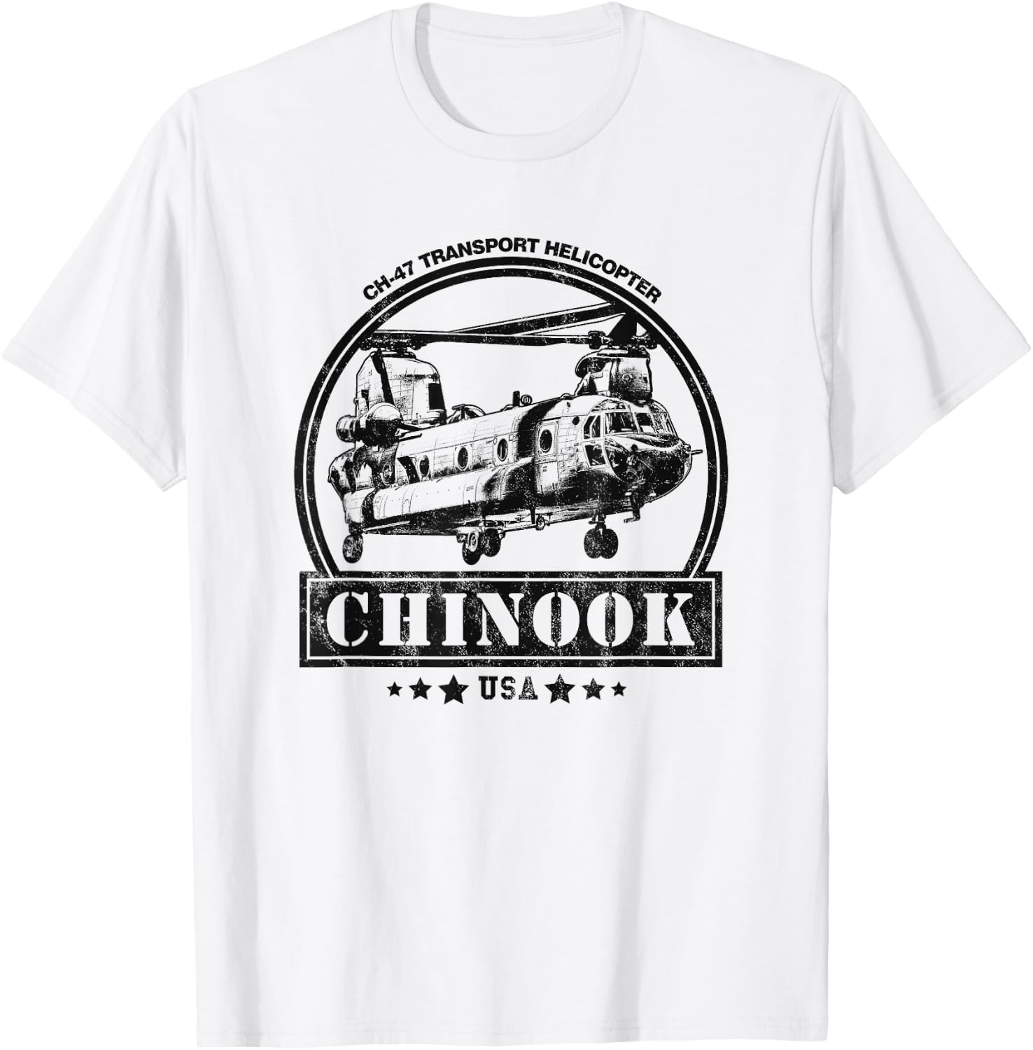 CH-47 Chinook Helicopter T-Shirt - T-Shirt | White
