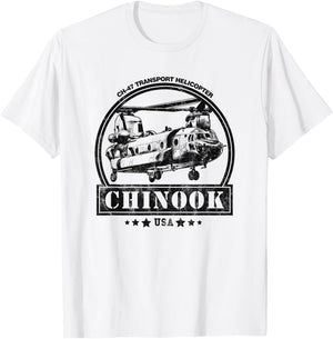 CH-47 Chinook Helicopter T-Shirt - T-Shirt | White