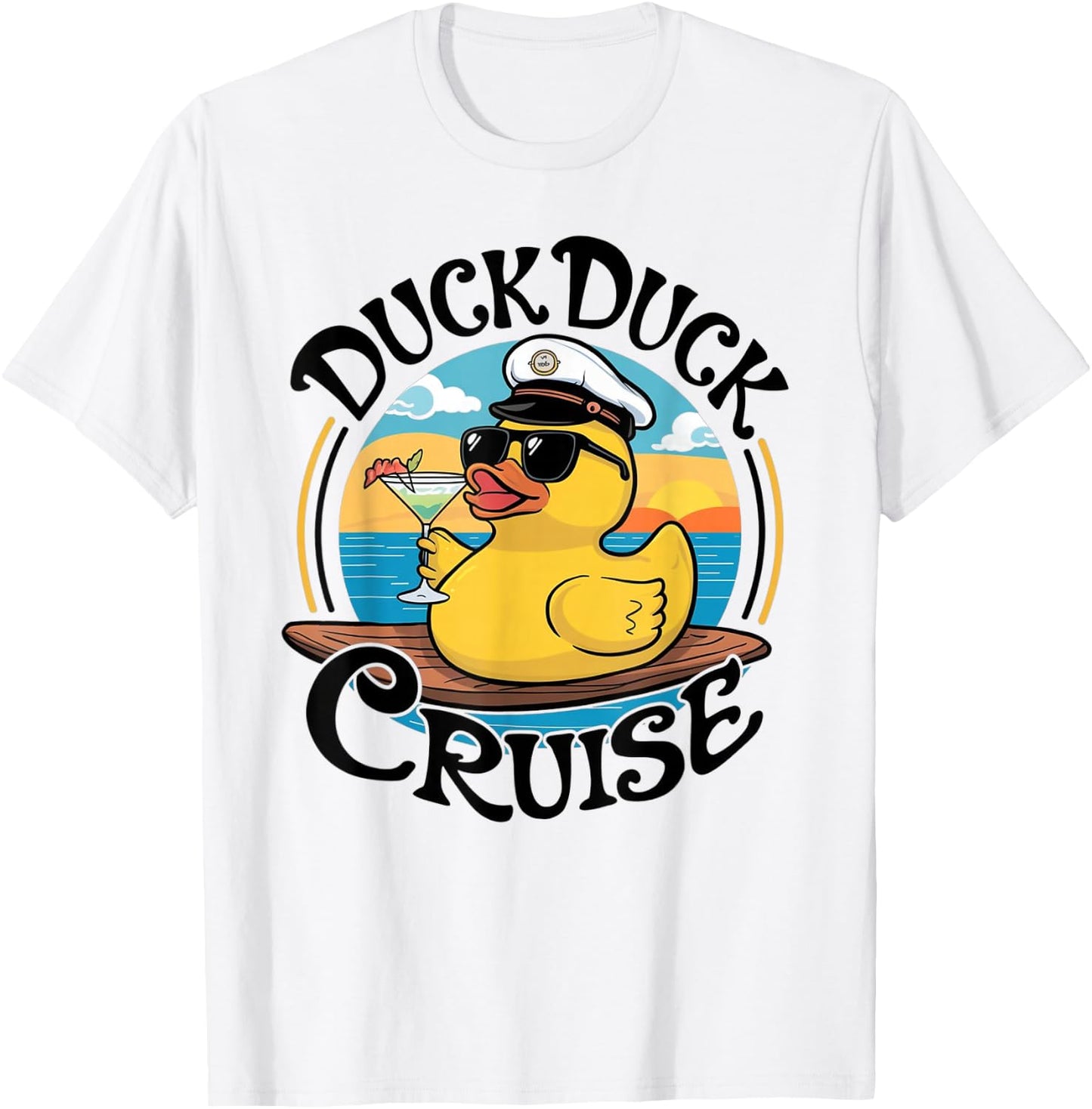 Duck Duck Cruise Funny Family Cruising, Girls Gone Cruising T-Shirt - T-Shirt | White