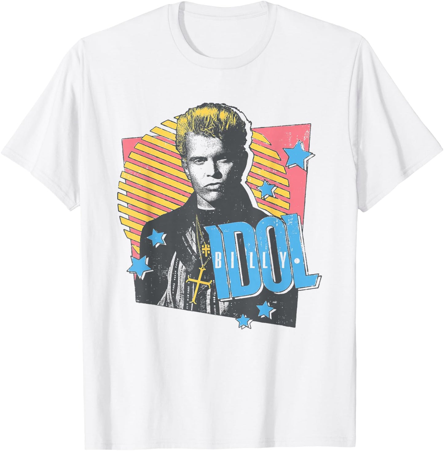 Billy Idol - Retro Contour , white, S T-Shirt - T-Shirt | White