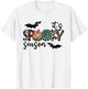 It's Spooky Season Pumpkin Leopard T-Shirt - T-Shirt | White