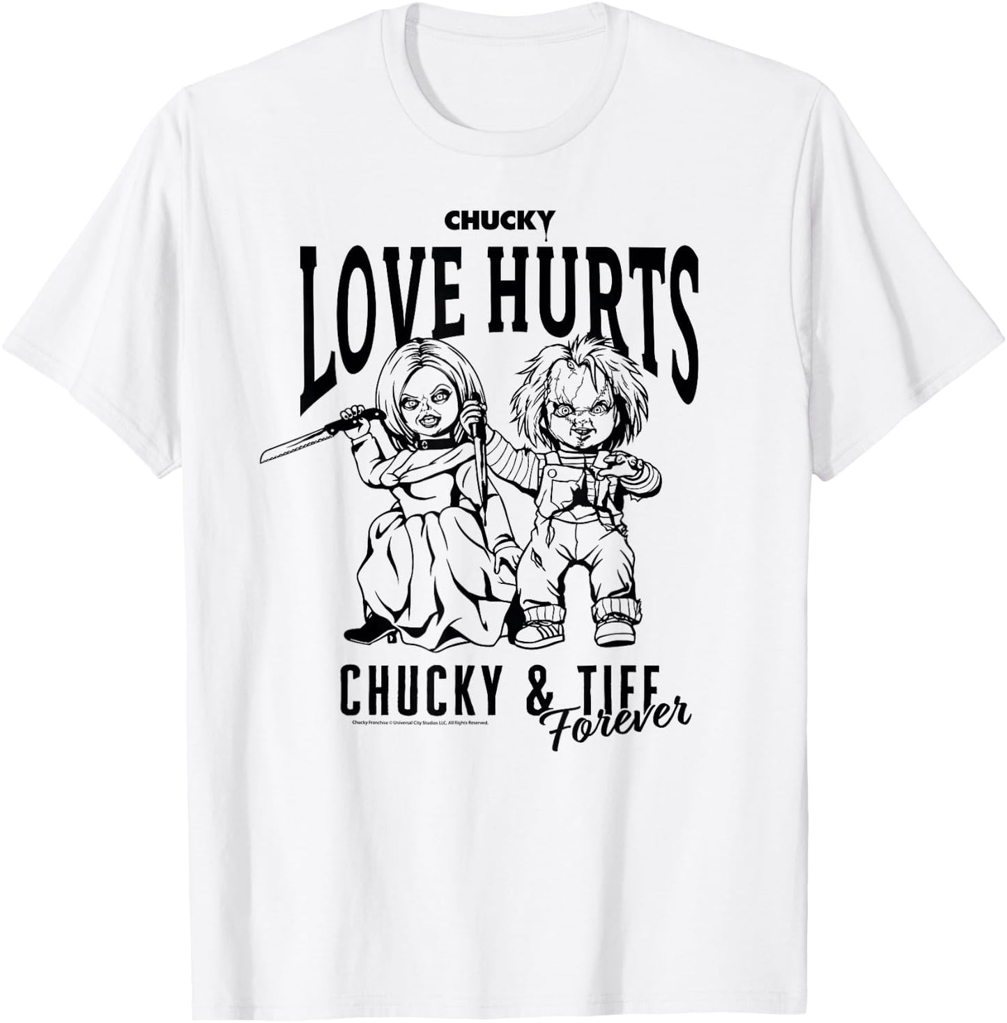 Chucky & Tiff Forever Love Hurts T-Shirt - T-Shirt | White
