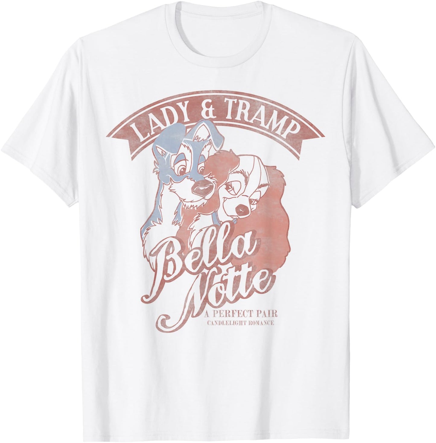 Disney Lady & The Tramp Bella Notte Portrait T-Shirt - T-Shirt | White