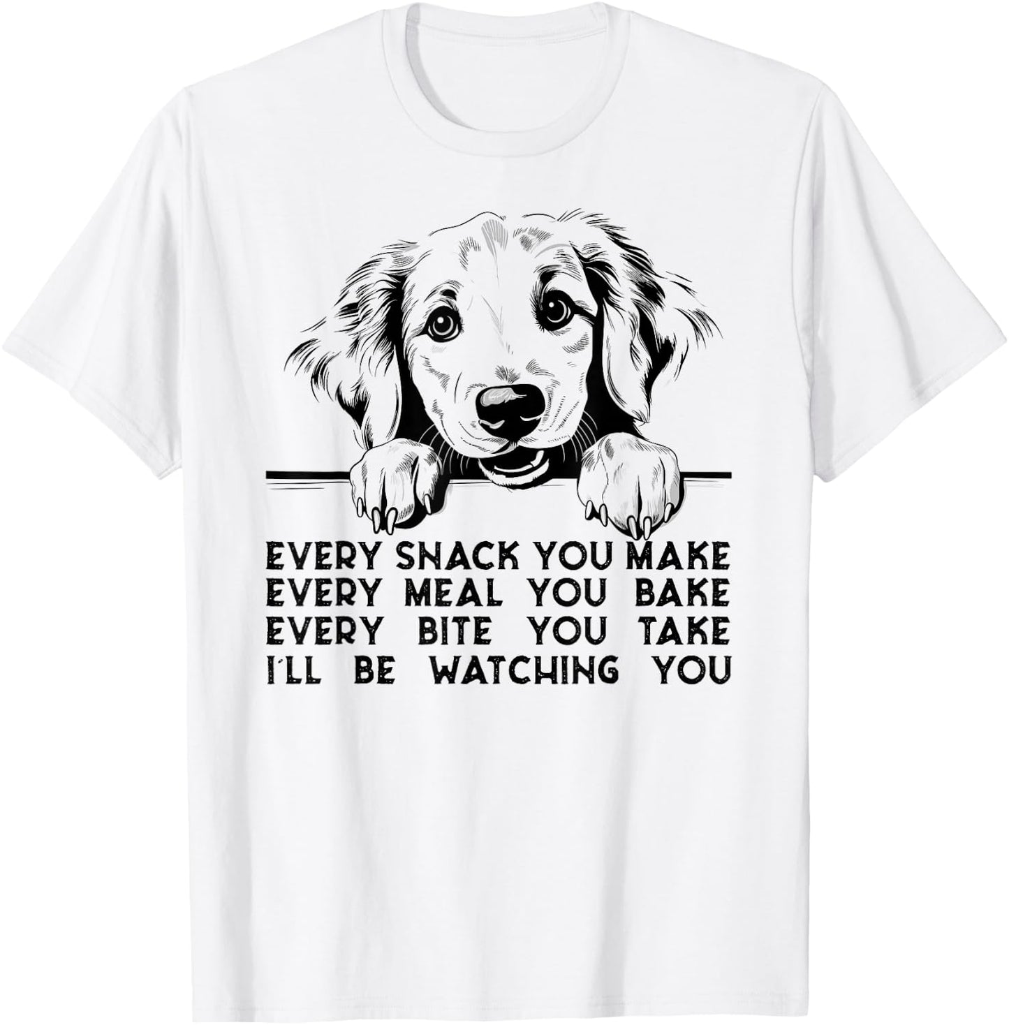 Every snack you make Golden Retriever dog breed retro T-Shirt - T-Shirt | White