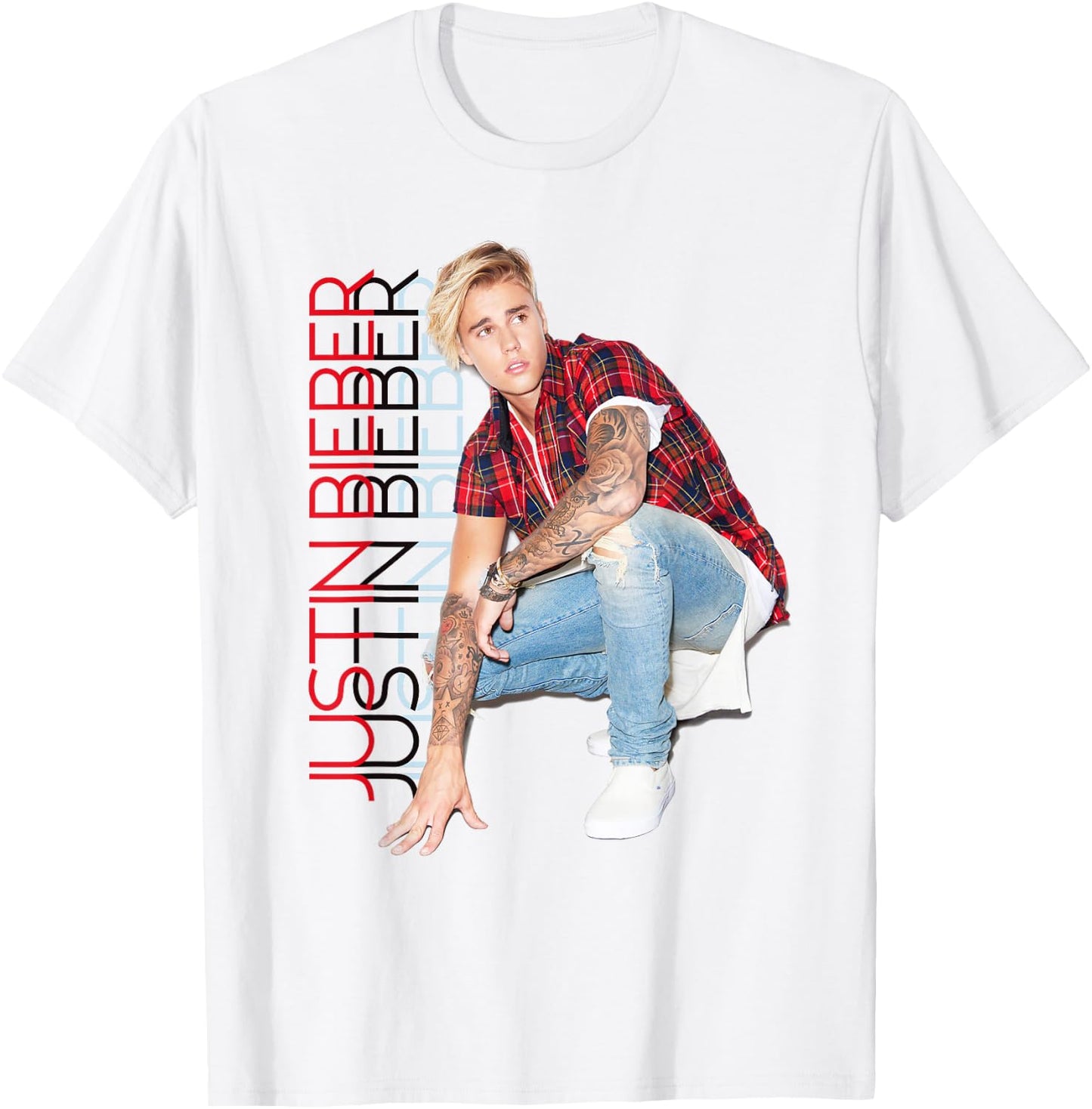 Justin Bieber Official Standing , white, S T-Shirt - T-Shirt | White