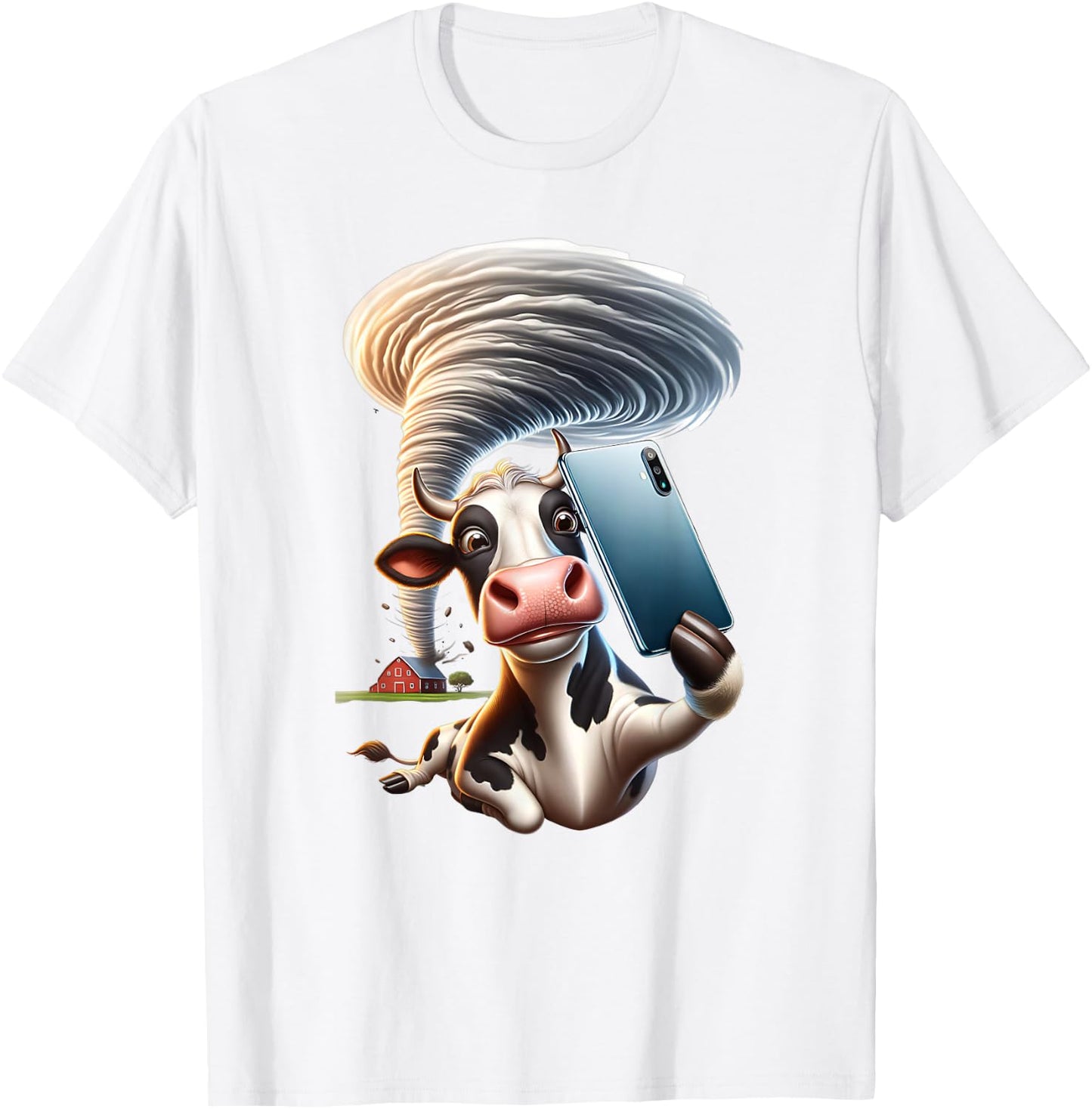 Funny Cow Tornado Meteorologist Weather T-Shirt - T-Shirt | White