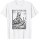 Zauberer, Magier, reitet auf Einer großen Schnecke, lustig T-Shirt - T-Shirt | White