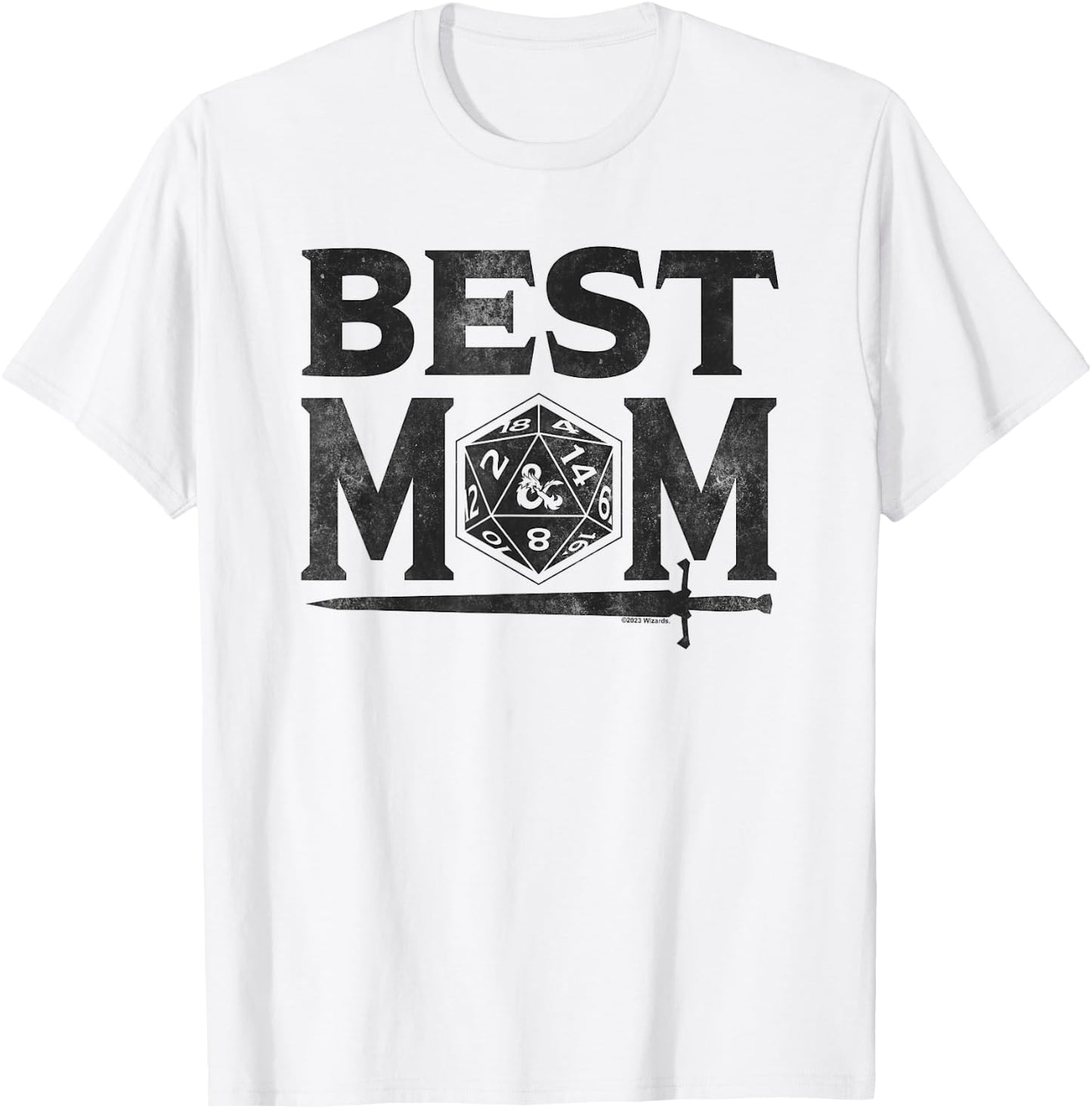 Dungeons & Dragons Mother's Day Best Mom D20 Light T-Shirt - T-Shirt | White