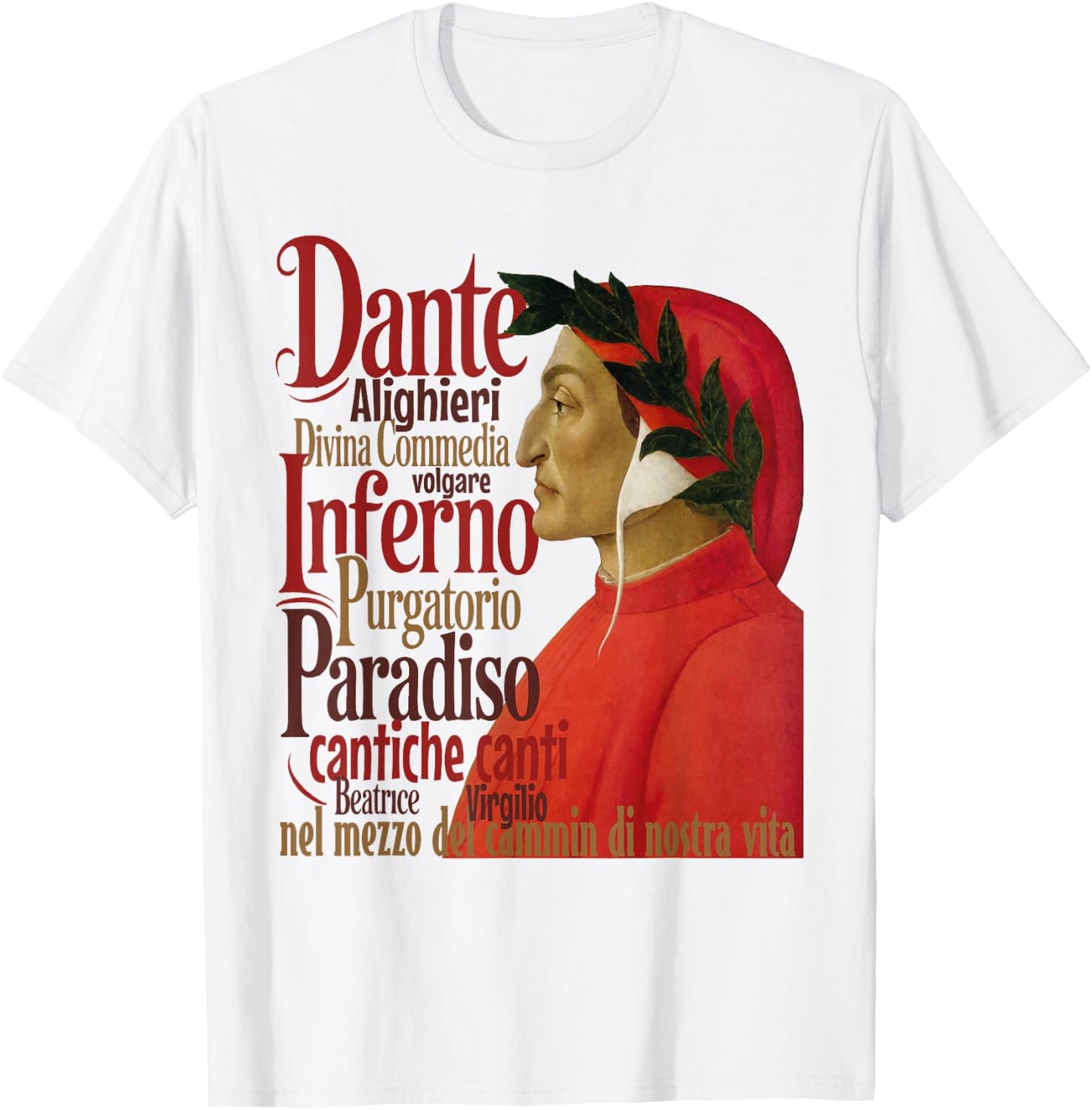 Dante Alighieri de Sandro Botticelli la Divine Comédie T-Shirt - T-Shirt | White