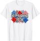 Retro 4th of July Ultrasound Tech OB MFM Sonographer T-Shirt - T-Shirt | White