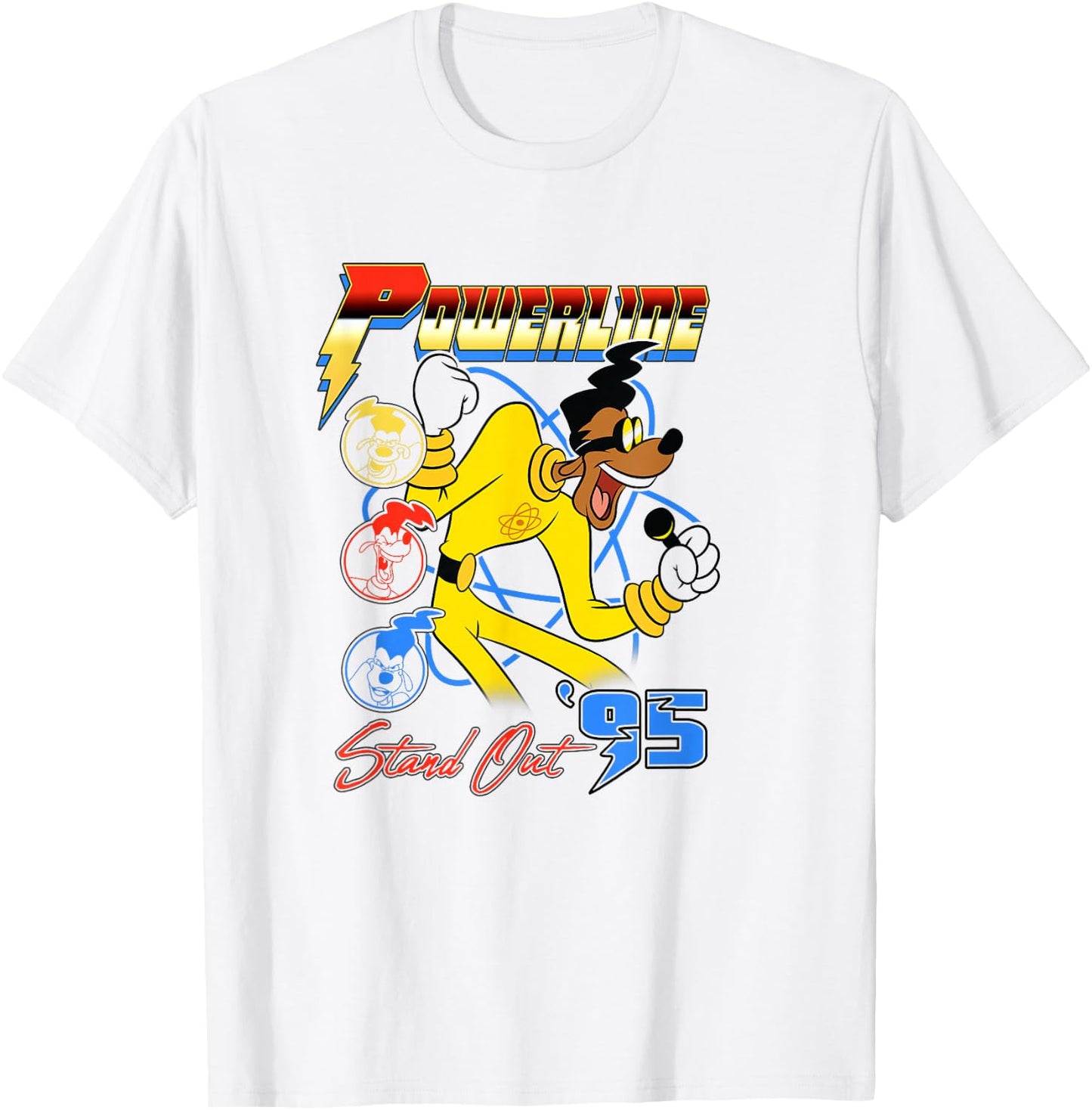 Disney A Goofy Movie Powerline Stand Out '95 T-Shirt - T-Shirt | White