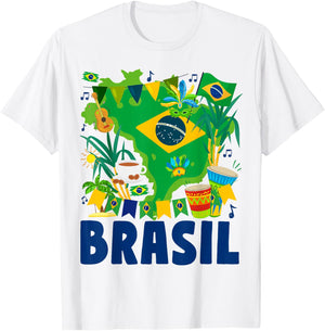 Brazil Flag - Outfit Idea - Brazilian Flag T-Shirt - T-Shirt | White