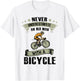 An Old Guy On A Bicycle Cycling Vintage Never Underestimate T-Shirt - T-Shirt | White