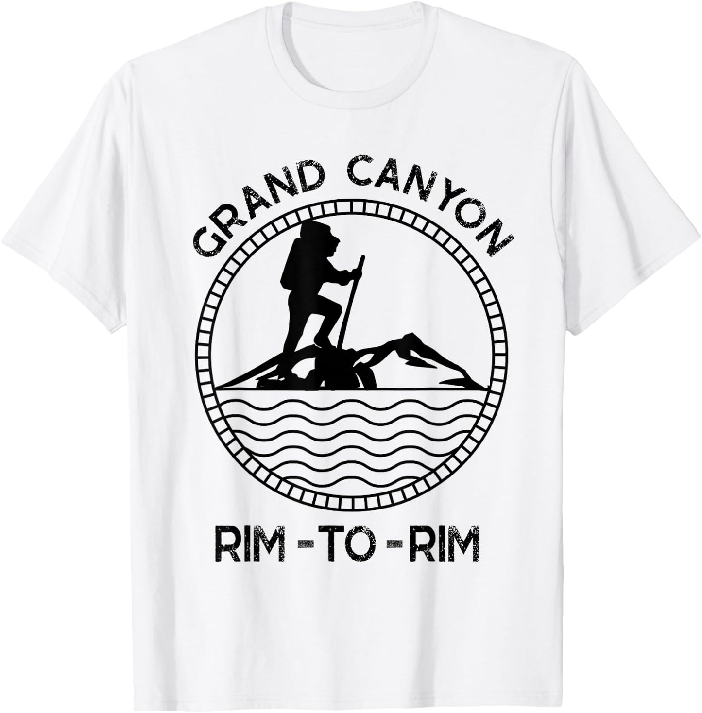 South Rim to North Rim Grand Canyon Hike in Arizona Souvenir T-Shirt - T-Shirt | White