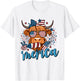 Highland Cow 4th Of July Cow Men Funny Cow T-Shirt - T-Shirt | White