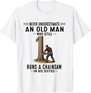 Chainsaw in T-Shirt - T-Shirt | White